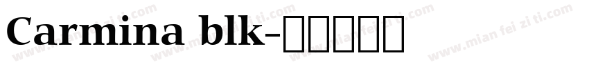 Carmina blk字体转换
